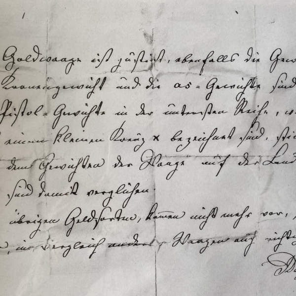 Zettel aus Münzwaagkasten